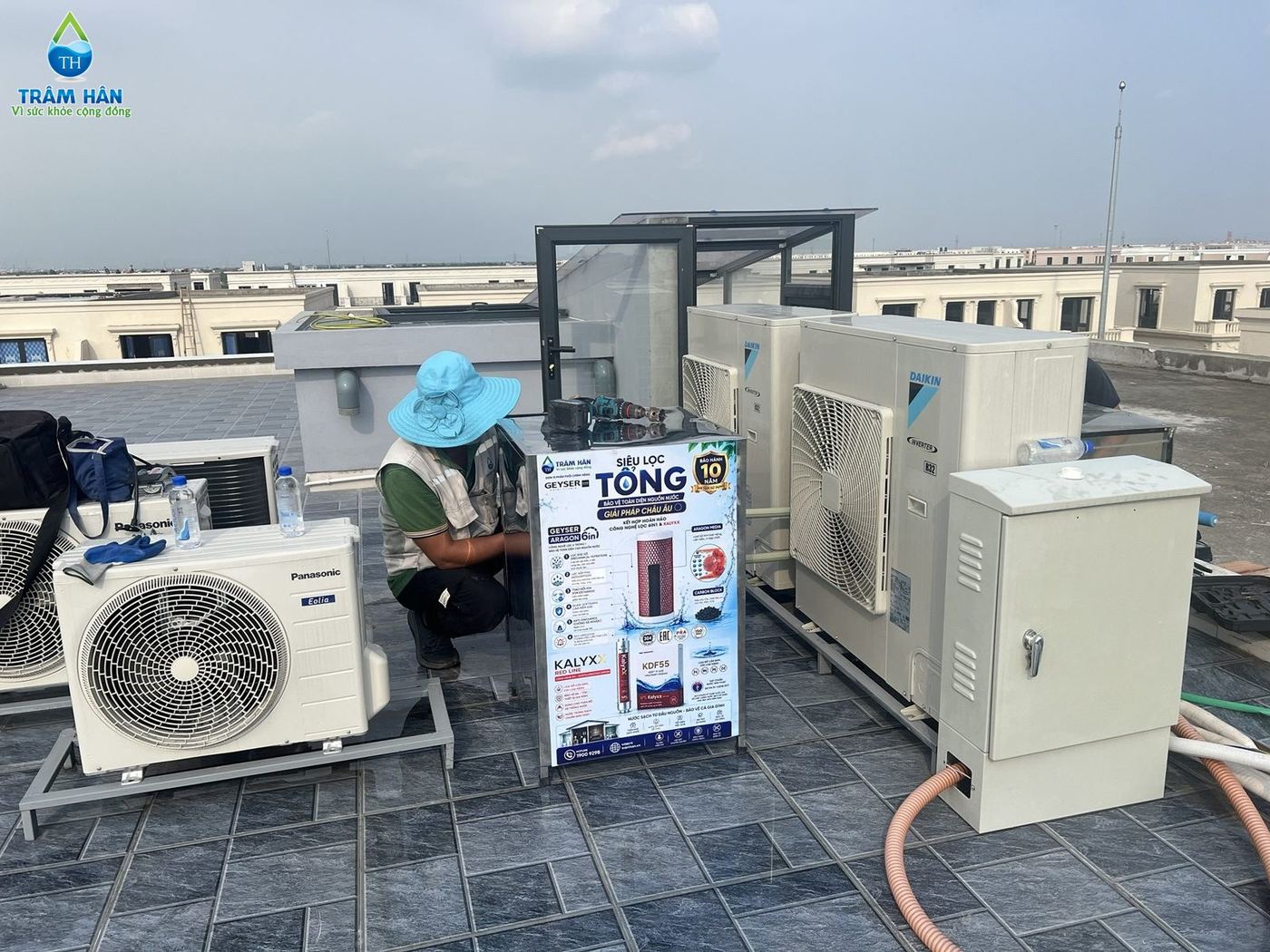 Siêu lọc tổng Geyser – KalyxX trên sân thượng biệt thự